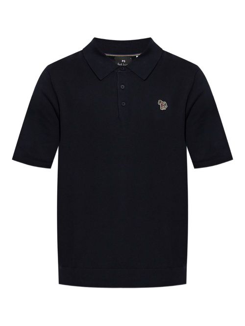 Embroidered-logo polo shirt - 49 BLUE