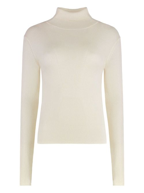 Ribbed turtleneck sweater - Neutrals