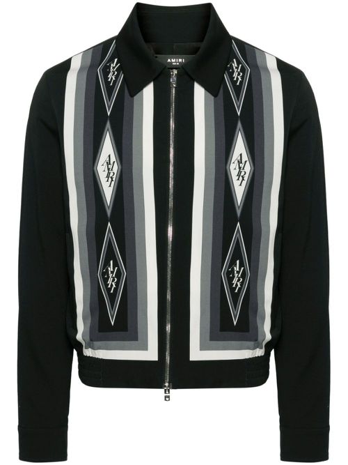 Logo-print bomber jacket - Black