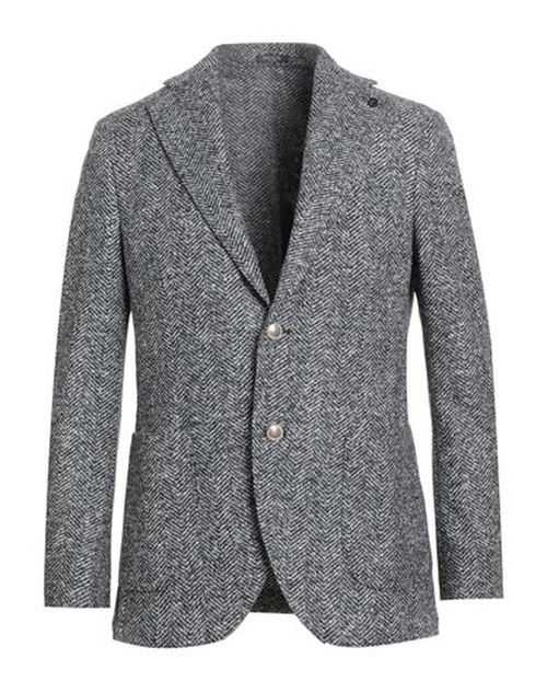 Man Blazer Black Size 46 Cotton, Acrylic, Polyester, Virgin Wool