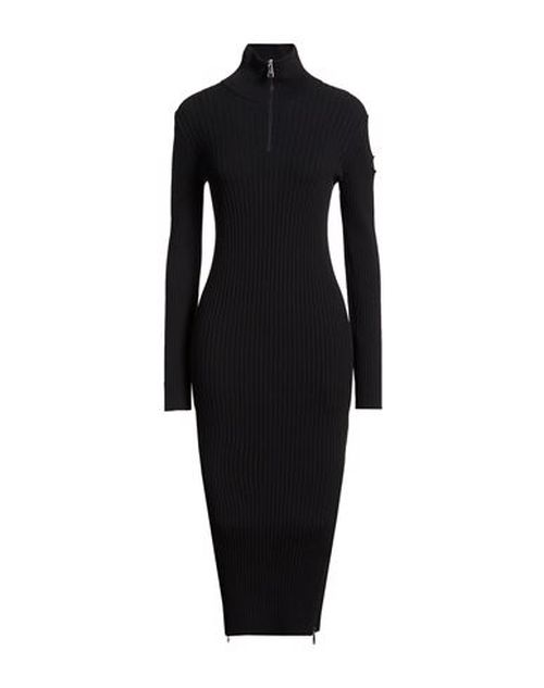 Woman Midi dress Black Size L Viscose, Polyester