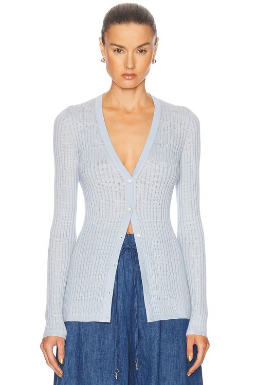 Gabriela Hearst Emma Cardigan in Light Blue - Baby Blue.  XS also in