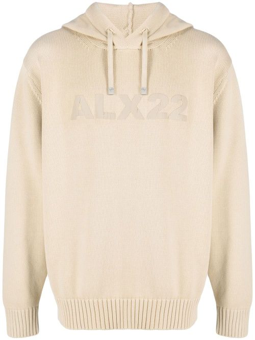 Logo-print hoodie - Neutrals