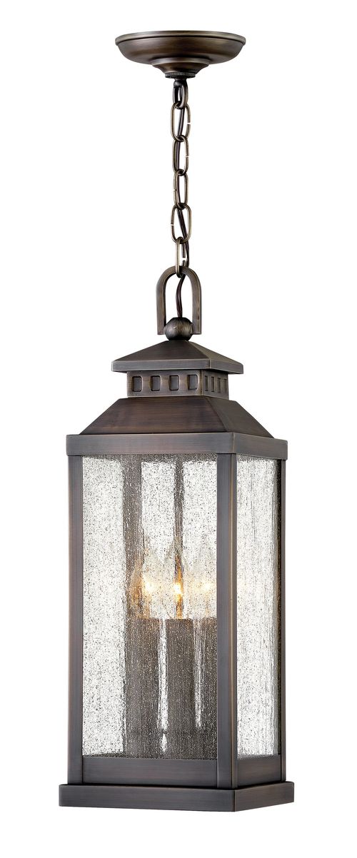Blackened Brass LED Outdoor Lantern from the Revere Collection