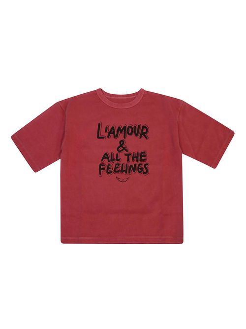Graphic print cotton T-shirt - Red