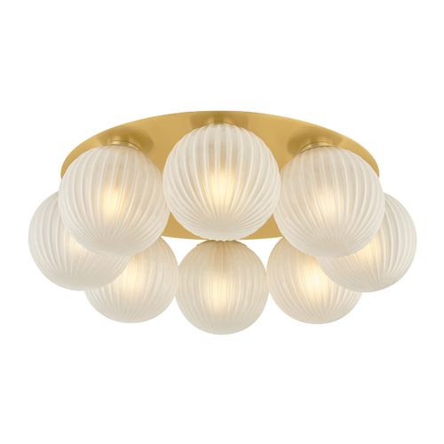 Vintage Polished Brass Flush Mount from the Vernazza Collection
