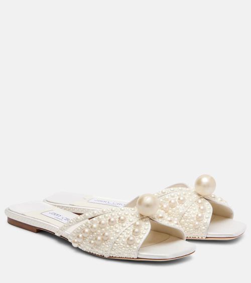 Siva embellished satin slides