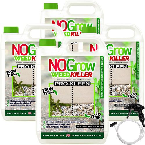 NO Grow Double Strength Weed & Moss Killer Glyphosate Free 4 x 5L
