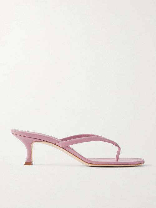 Paterno 50 Leather Thong Sandals - Pink