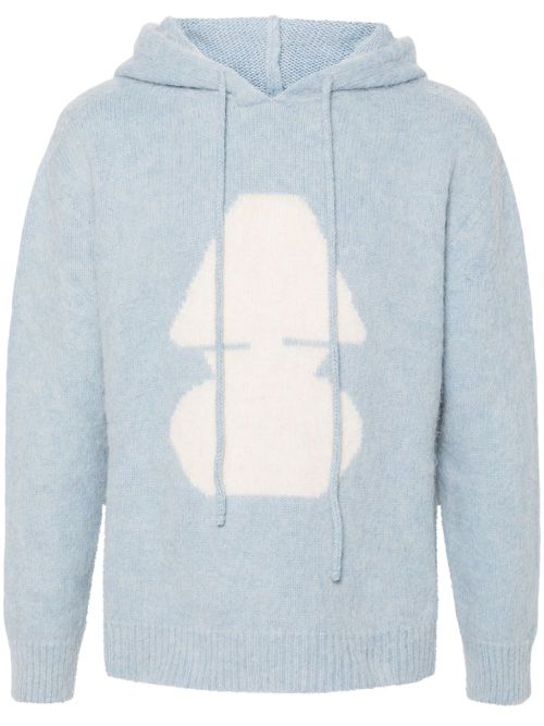 Knit hoodie - Blue