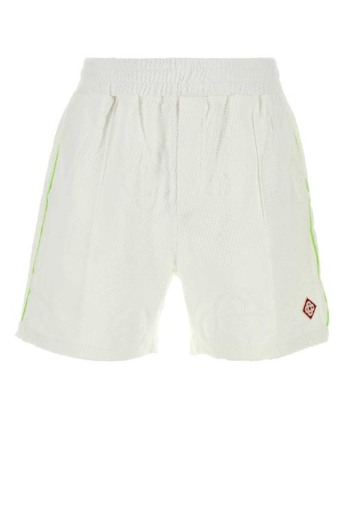 Monogram Bermuda Shorts — White