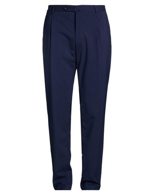 Man Pants Navy Size 40 Wool, Elastane