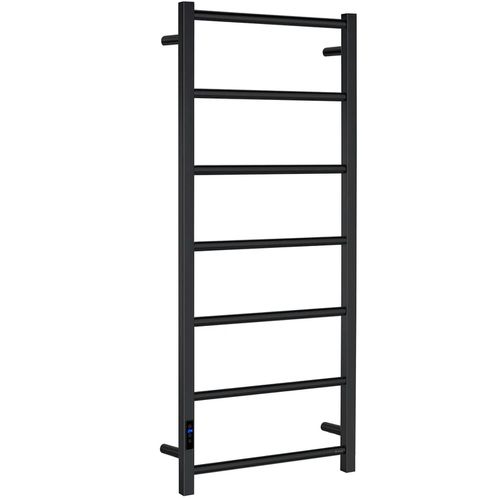 Smedbo Matt Black Stainless Steel Electric Heated Towel Warmer W500mm x H1212mm Wall Mounted Kitchen Bathroom Clothes Hanger