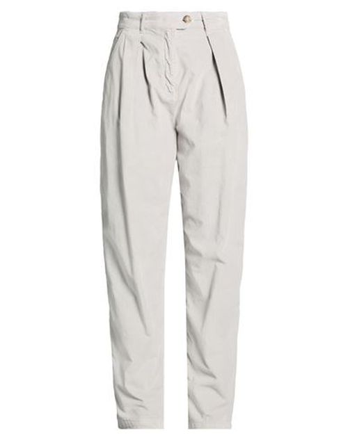 Woman Pants Light grey Size 28 Cotton, Elastane