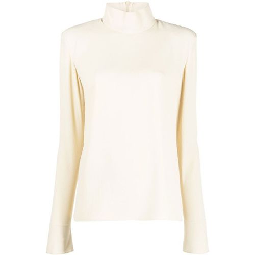 Véronique Leroy High Neck Zipped Honeves Top