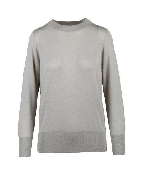 Merino Wool Lamé Sweater with Unique Back Detail