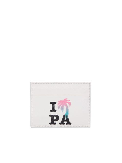 팜 엔젤스 남성 Graphic Print Cream Cardholder PMND008S23 LEA001 0484