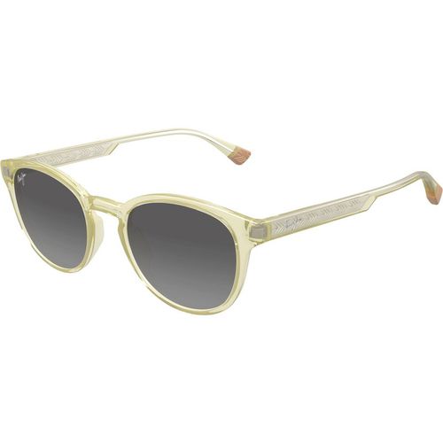 Maui Jim Unisex Maui Jim MJ0636S 004 Sunglasses Bio-injected Yellow Grey Round