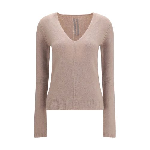 Cashmere V-Neck Sweater — Beige