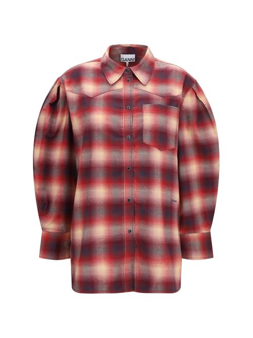Cotton Flannel Check Shirt — Red