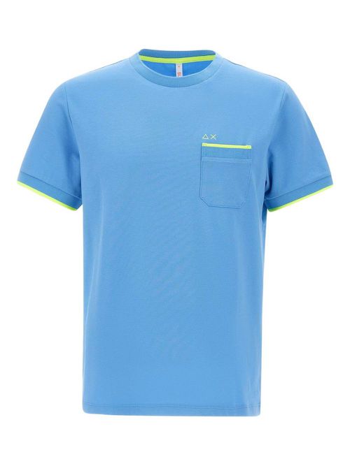 Pocket-detail t-shirt - Blue