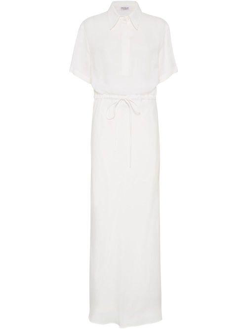 Twill dress - White