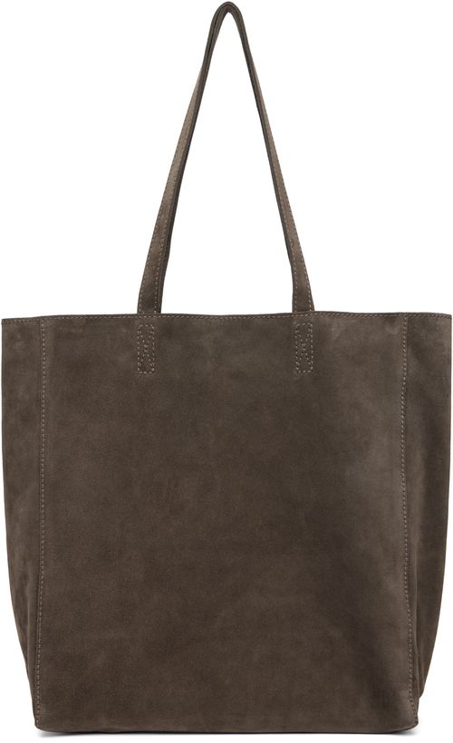 Brown Cou Suede Shopper Tote