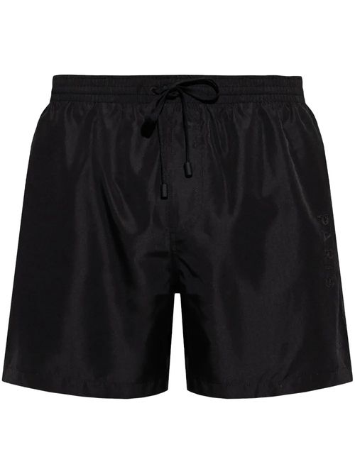 Logo-Appliqué Swim Shorts — Black