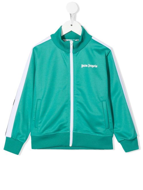 Logo-print zipped track jacket - Blue
