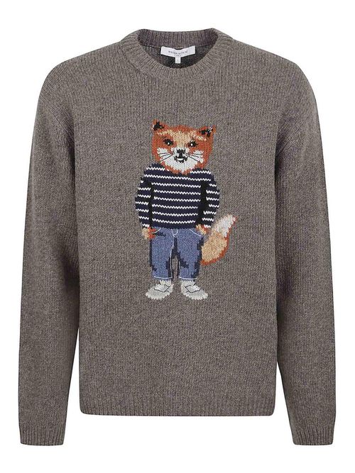Dressed Fox Intarsia Wool Jumper