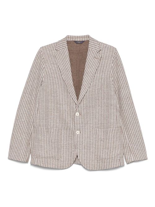Cotton and Linen Blend Blazer — Beige