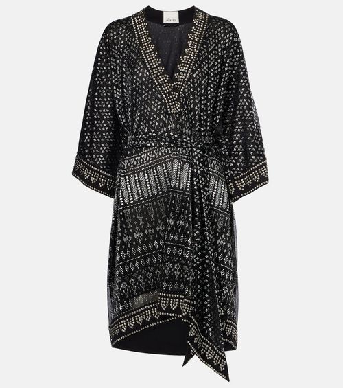 Nawel embellished lamé minidress
