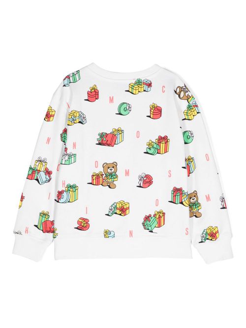 Teddy Bear-motif sweatshirt - White