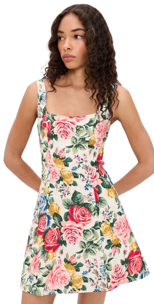 Rosemary Mini Dress Ivory Roses