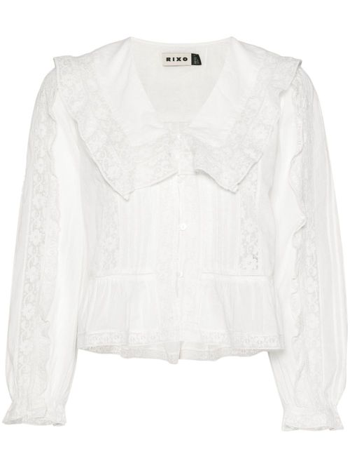 Maribelle lace-detail blouse - White