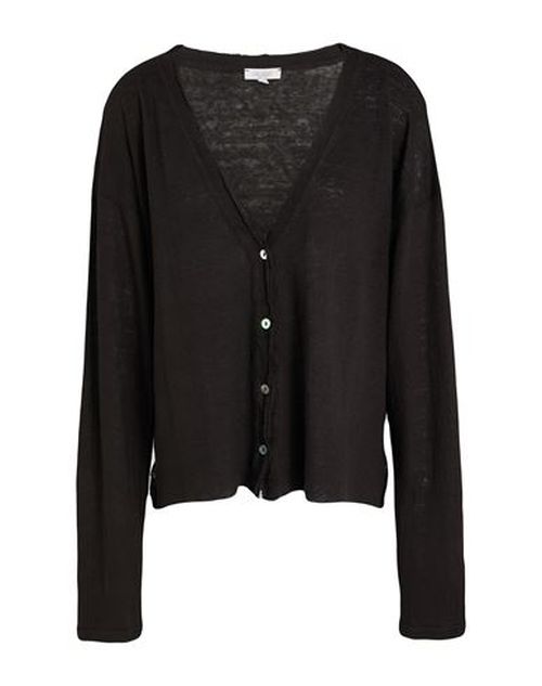 Woman Cardigan Black Size XS Linen
