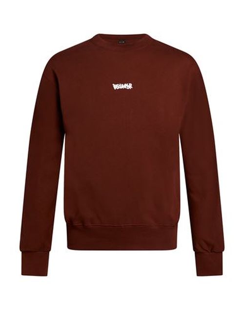 Man Sweatshirt Burgundy Size XS Cotton