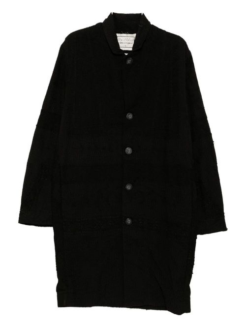 Backed lace pacho coat - Black