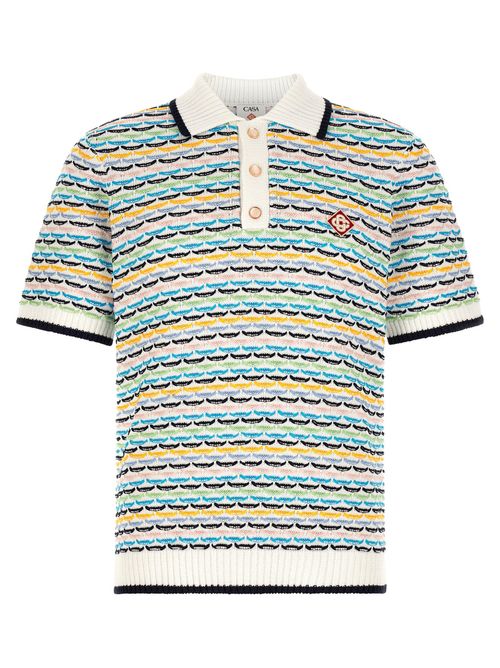 Tuck Stitch Polo Shirt — Multicolor