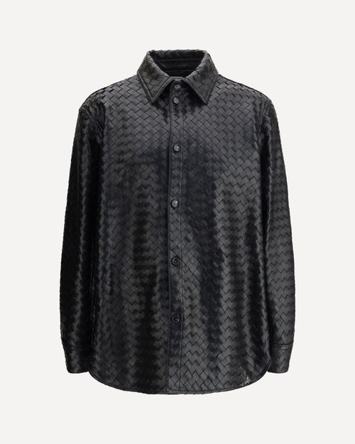 BOTTEGA VENETA Intreccio leather Shirt Male 48