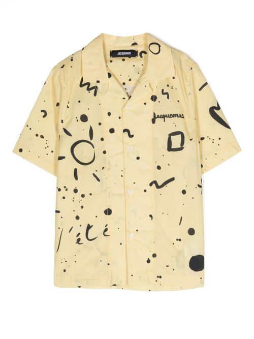Le Jean patterned cotton shirt - Yellow