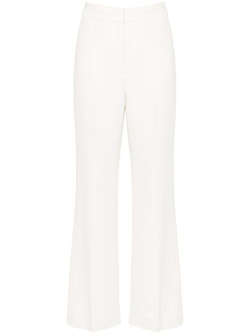 Bouclé tailored trousers - White