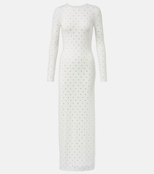 Bridal crystal-embellished maxi dress