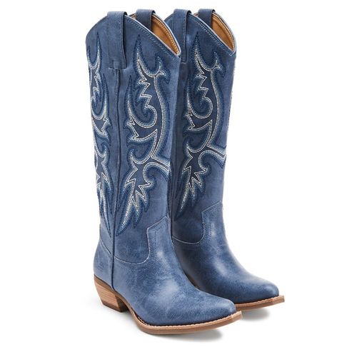 Women's Irlene Tall Cowboy Boots (Denim Blue)