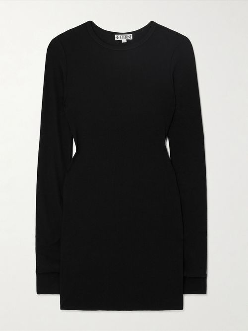 Ribbed Stretch-jersey Mini Dress