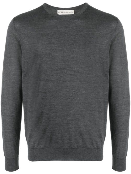Fine-knit merino wool jumper - Grey