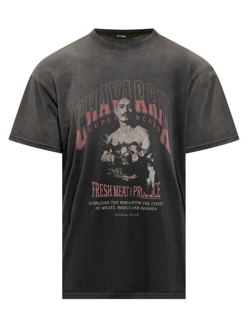 Black T-Shirt With Vintage Graphic Print