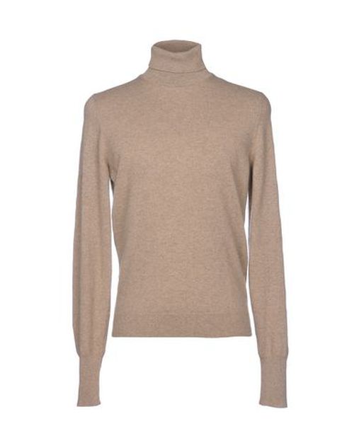 Man Turtleneck Camel Size 42 Cashmere