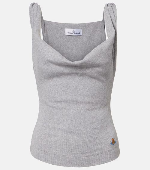 Anna cotton-blend jersey tank top
