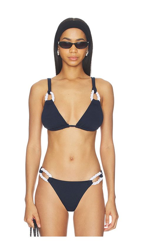 Nau Bikinis Rope Contrast Bikini Top in Navy. - XS also in S